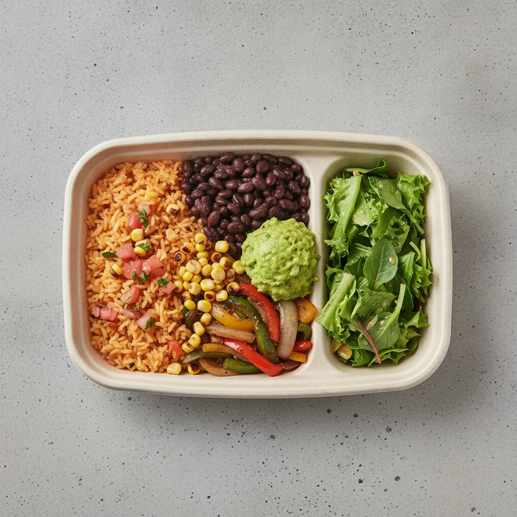 Burrito Bowl Box — Mexican Rice / Green Salad Burrito Bowl Box — Mexican Rice / Green Salad