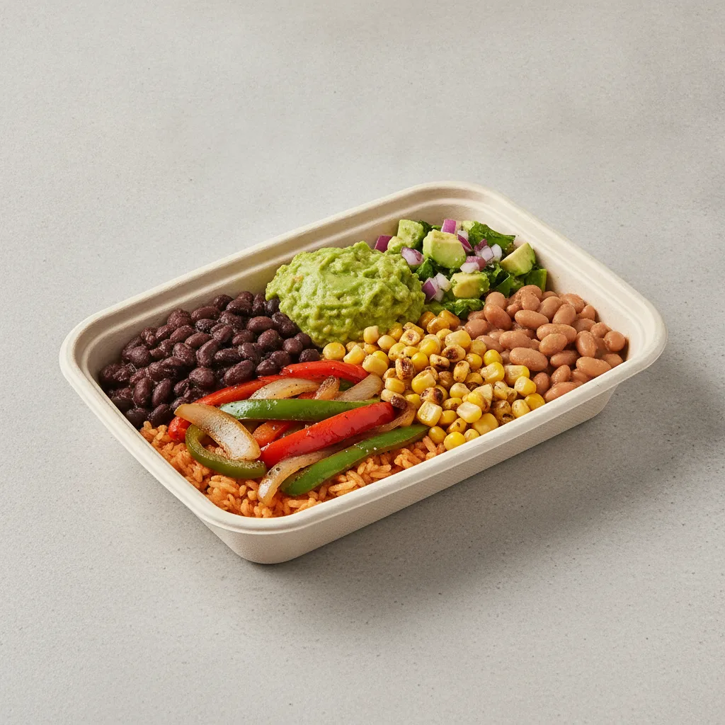 Burrito Bowl Box — Pinto Beans / Avocado Salad Burrito Bowl Box — Pinto Beans / Avocado Salad