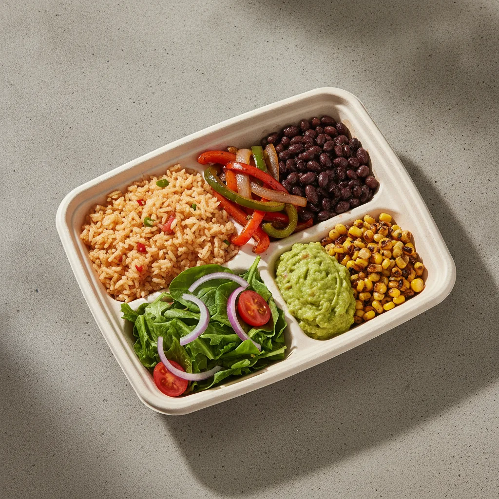 Burrito Bowl Box with Black Beans / Green Salad Burrito Bowl Box with Black Beans / Green Salad