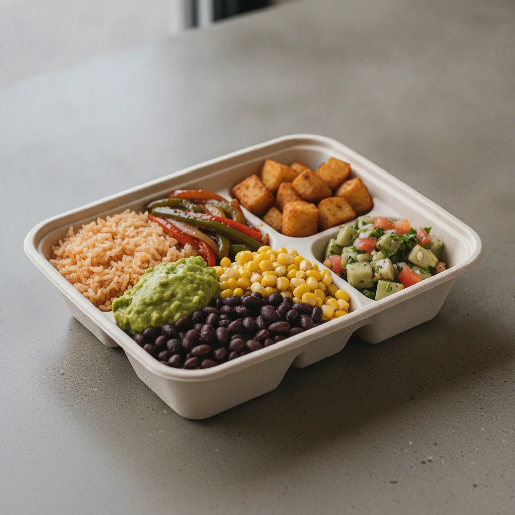 Burrito Bowl Box with Home Fries / Nopalitos Salad Burrito Bowl Box with Home Fries / Nopalitos Salad