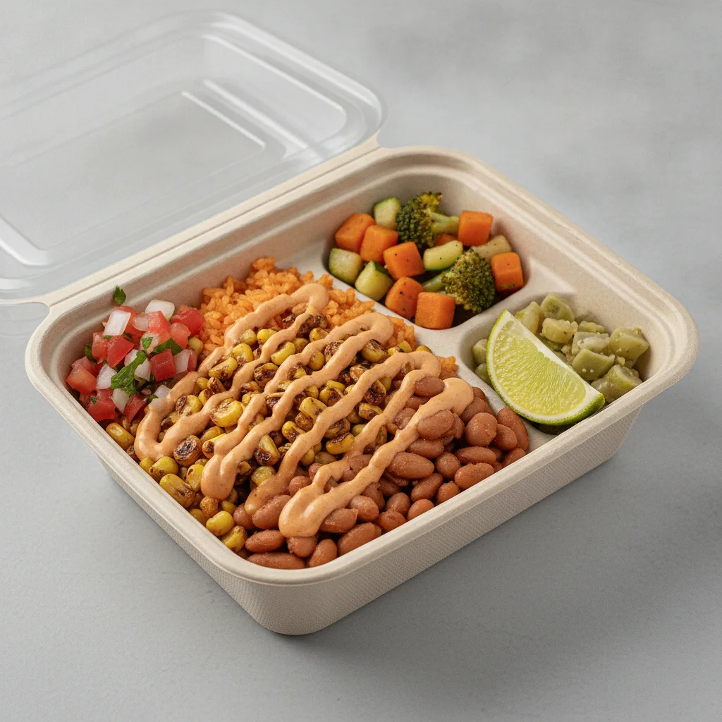 Elote Bowl Box — Steamed Veggies / Nopalitos Salad Elote Bowl Box — Steamed Veggies / Nopalitos Salad