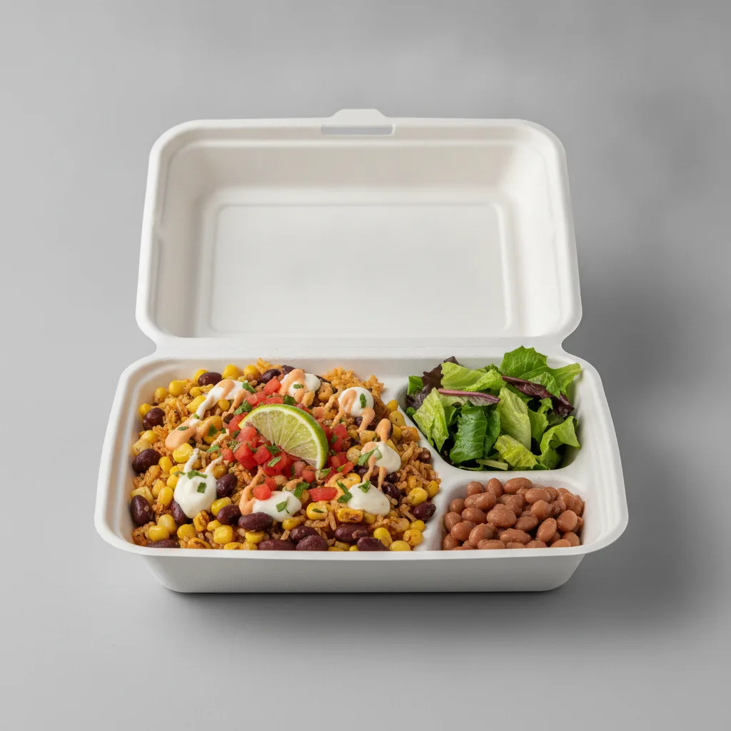 Elote Bowl Box — Pinto Beans / Green Salad Elote Bowl Box — Pinto Beans / Green Salad