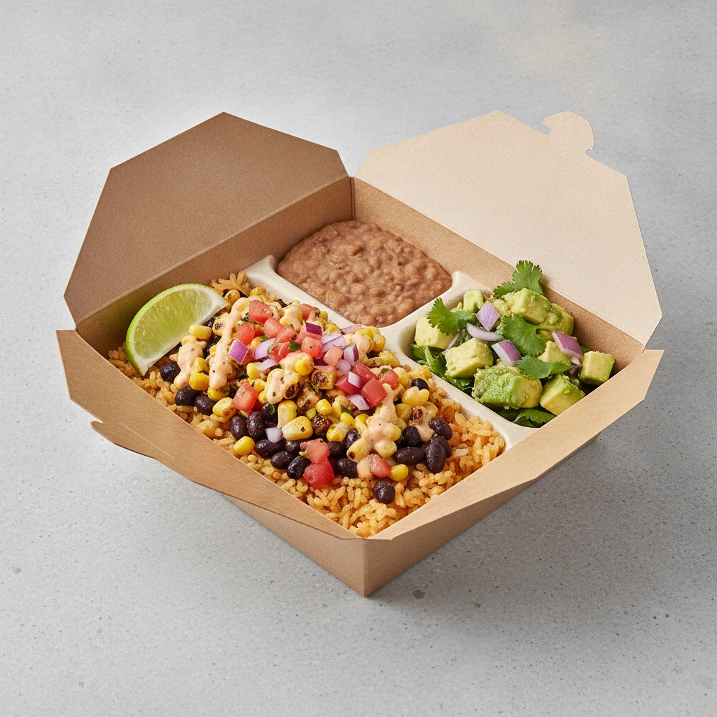 Elote Bowl Box — Pinto Beans / Avocado Salad Elote Bowl Box — Pinto Beans / Avocado Salad