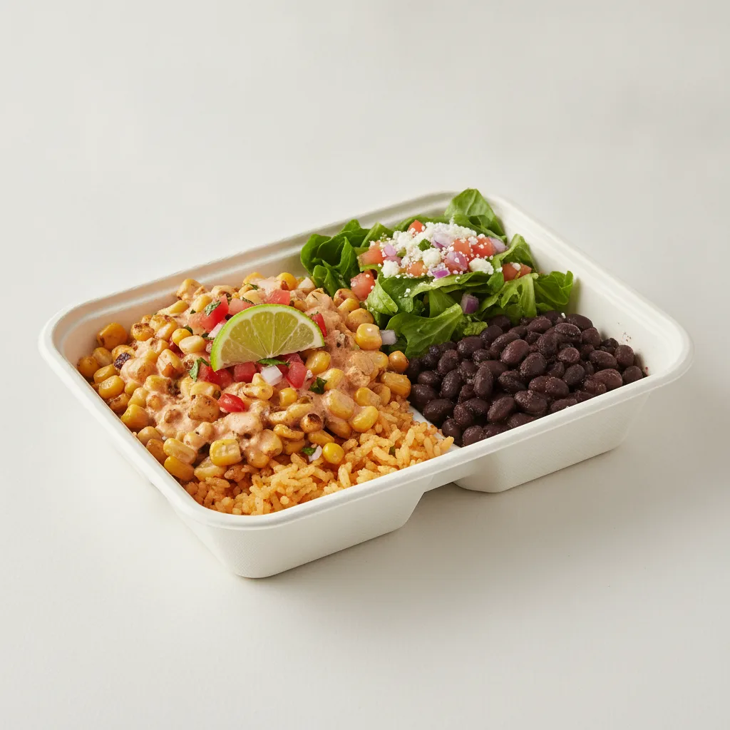 Elote Bowl Box with Black Beans / Mexican Salad Elote Bowl Box with Black Beans / Mexican Salad
