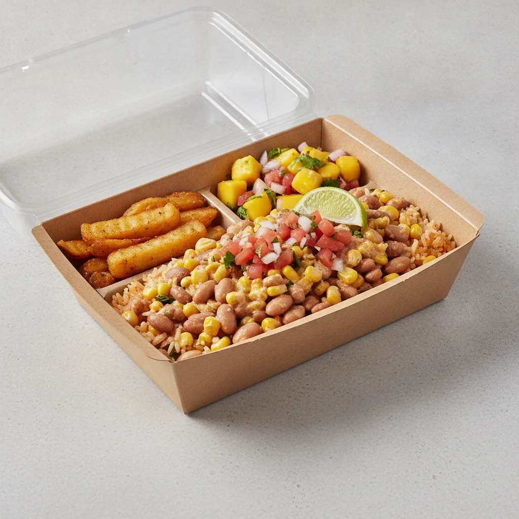 Elote Bowl Box with Home Fries / Mango Salad Elote Bowl Box with Home Fries / Mango Salad