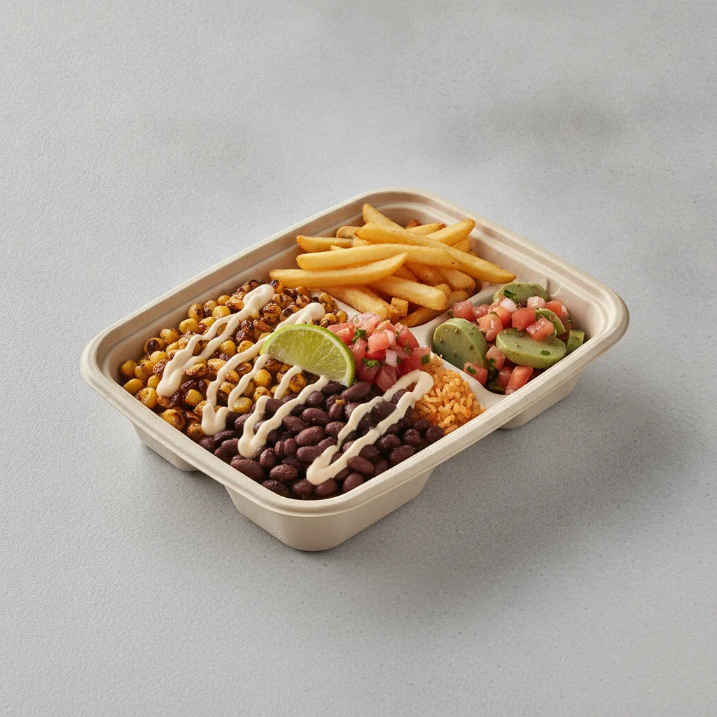 Elote Bowl Box with French Fries / Nopalitos Salad Elote Bowl Box with French Fries / Nopalitos Salad