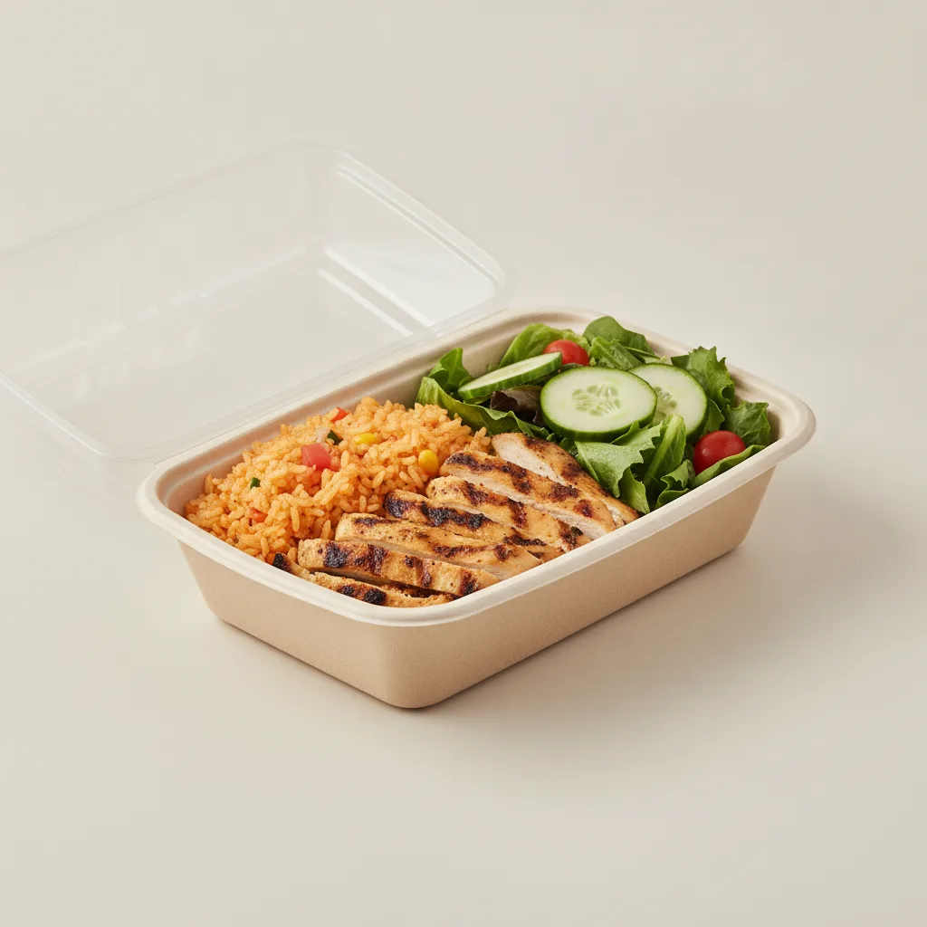 Asada Plate Box — Chicken — Mexican Rice / Green Salad Asada Plate Box — Chicken — Mexican Rice / Green Salad