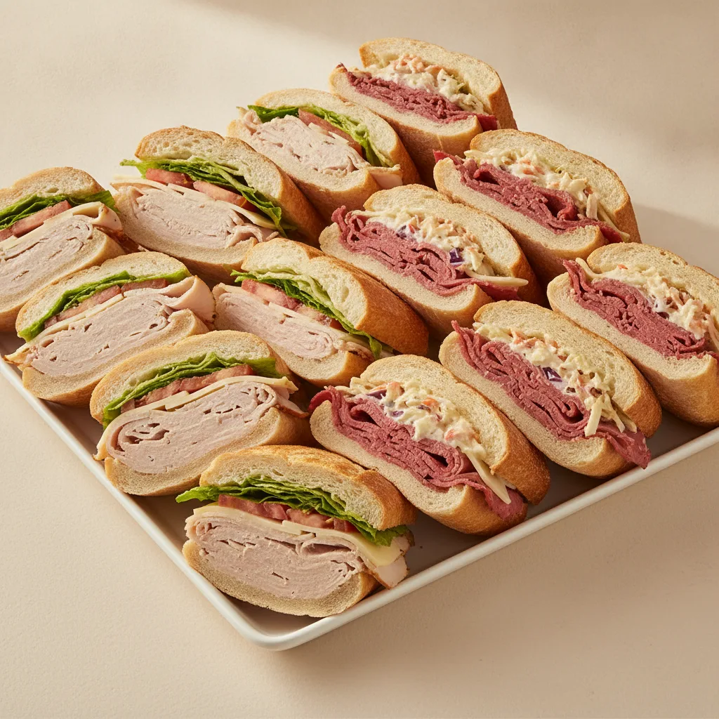 50/50 Hoagie Tray - Turkey & Provolone / Corned Beef Special 50/50 Hoagie Tray - Turkey & Provolone / Corned Beef Special
