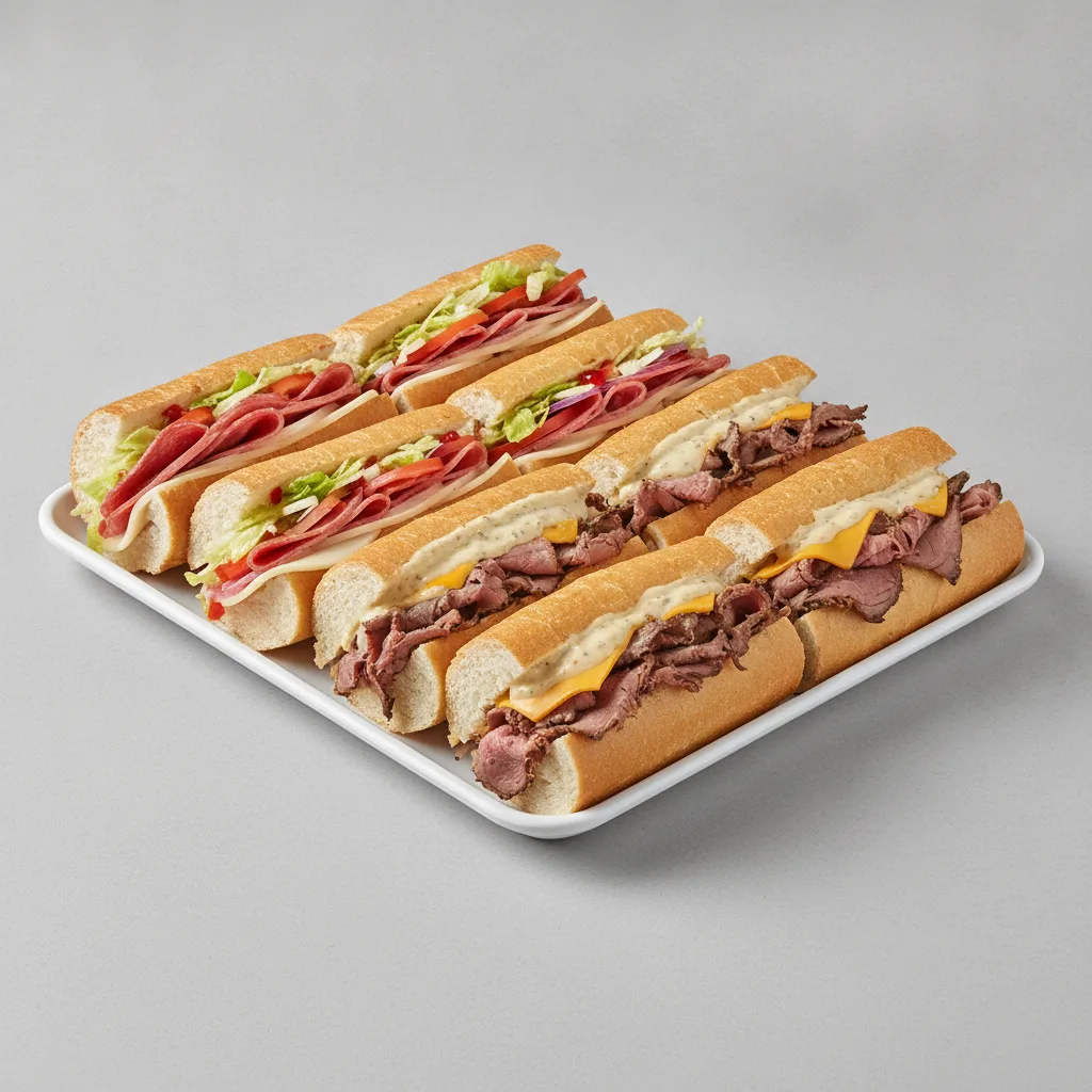 50/50 Hoagie Tray - Italian / Roast Beef & Cheddar with Horseradish 50/50 Hoagie Tray - Italian / Roast Beef & Cheddar with Horseradish