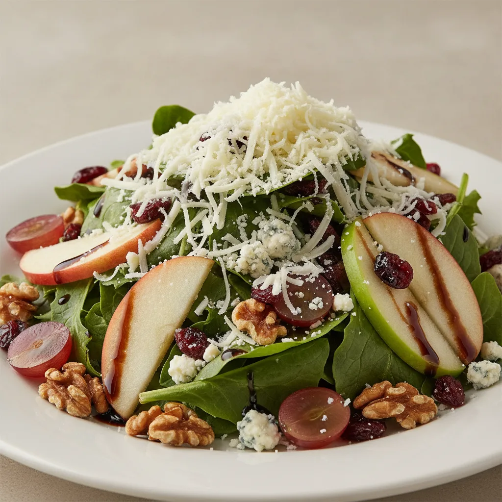 Vegetarian Apple Walnut Salad and Double Cheese Vegetarian Apple Walnut Salad and Double Cheese