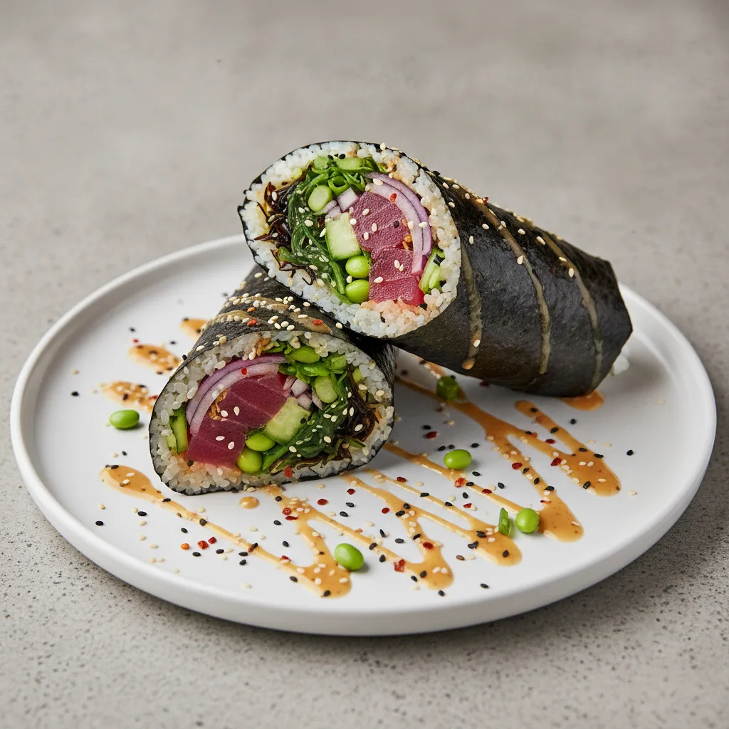 Hawaiian Ahi Burrito Platter Hawaiian Ahi Burrito Platter