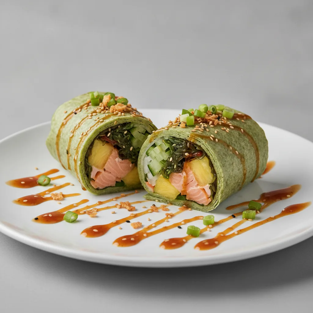 Yuzu Ponzu Salmon Burrito Platter Yuzu Ponzu Salmon Burrito Platter