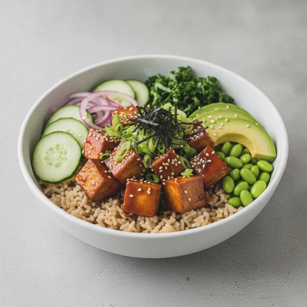 Sweet Shoyu Tofu Bowl (Regular) — Brown Rice Sweet Shoyu Tofu Bowl (Regular) — Brown Rice