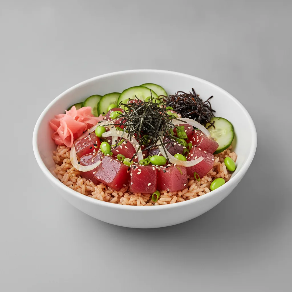 Gluten Free Umami Ahi Bowl (Regular) — Brown Rice Gluten Free Umami Ahi Bowl (Regular) — Brown Rice