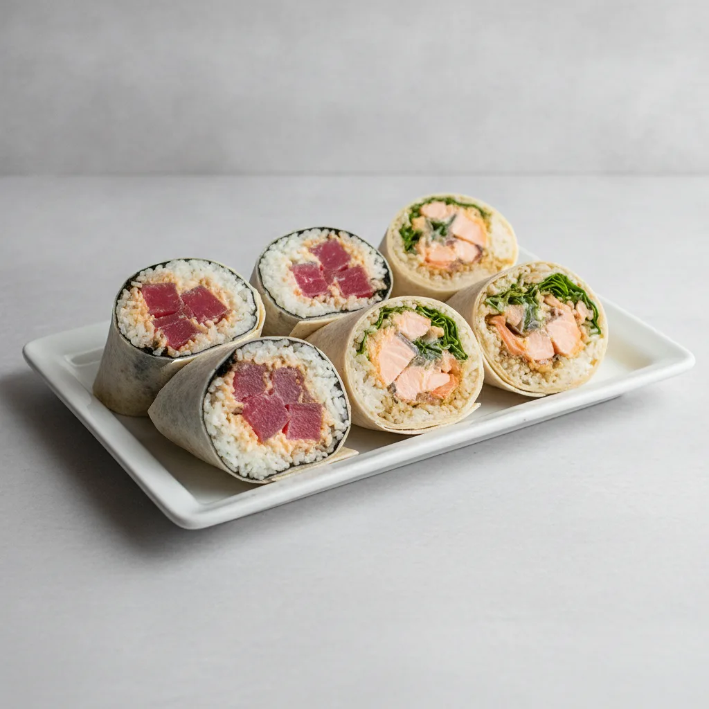 Ahi & Salmon Burrito Platter Ahi & Salmon Burrito Platter