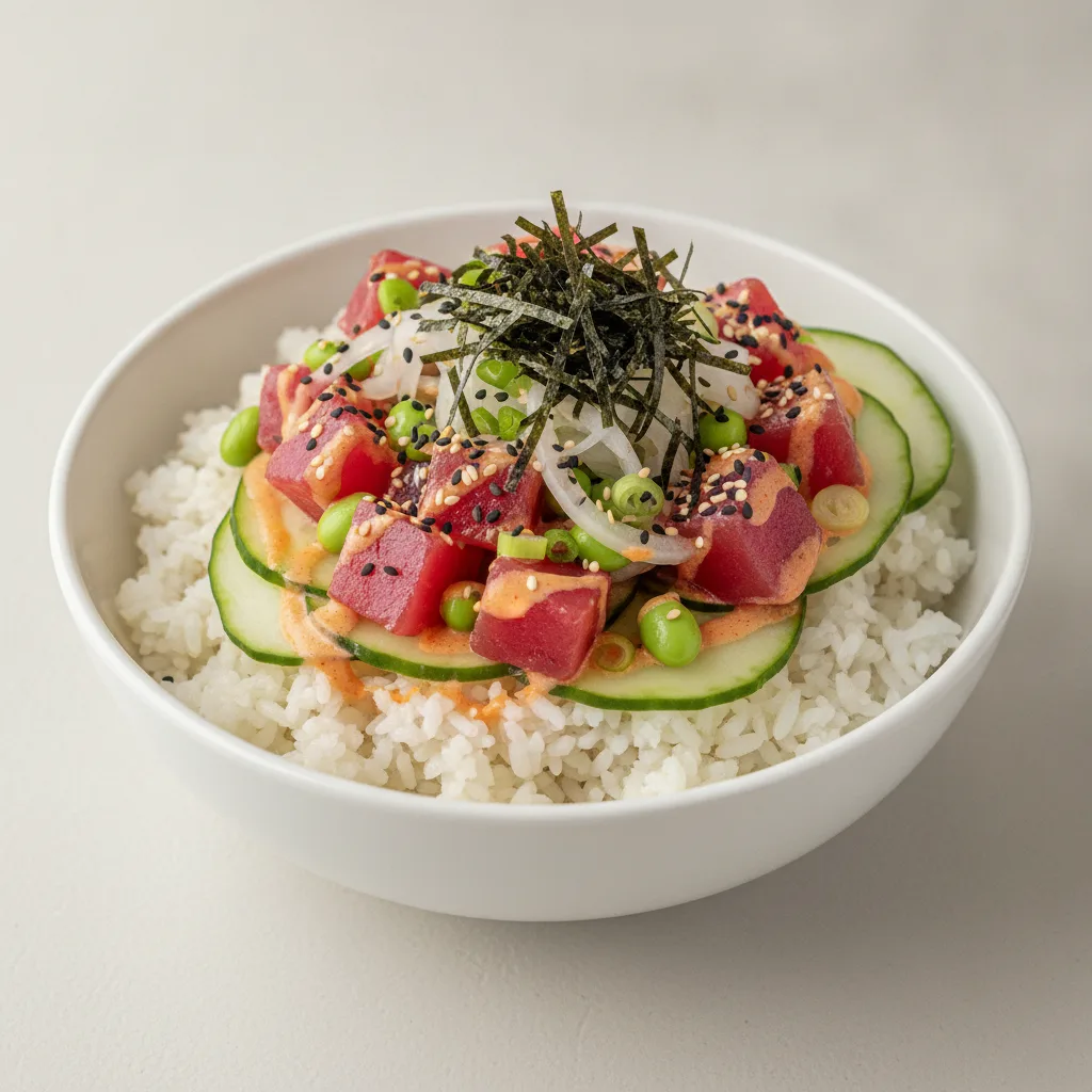 Gluten Free Spicy Ahi Bowl (Regular) — White Rice Gluten Free Spicy Ahi Bowl (Regular) — White Rice