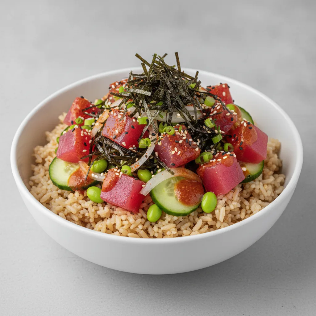Gluten Free Hawaiian Ahi Bowl (Regular) — Brown Rice Gluten Free Hawaiian Ahi Bowl (Regular) — Brown Rice