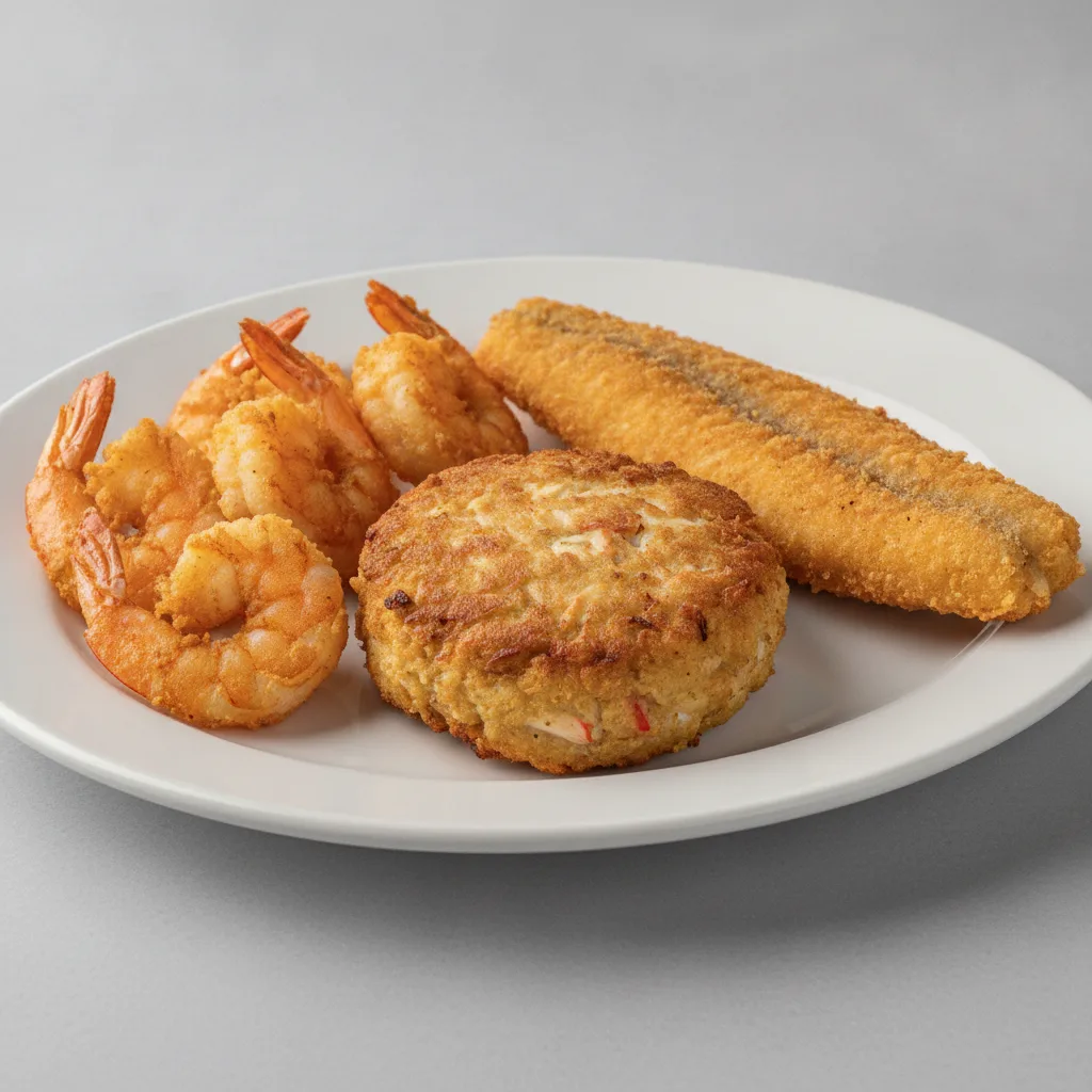 1 Crab Cake, 4 Shrimp & 1 Whiting 1 Crab Cake, 4 Shrimp & 1 Whiting