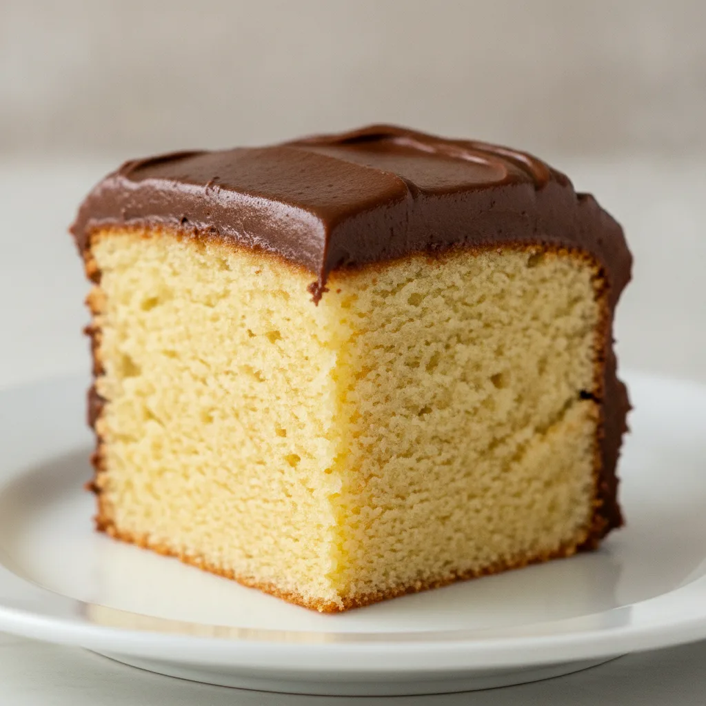 Yellow Cake with Chocolate Icing Yellow Cake with Chocolate Icing
