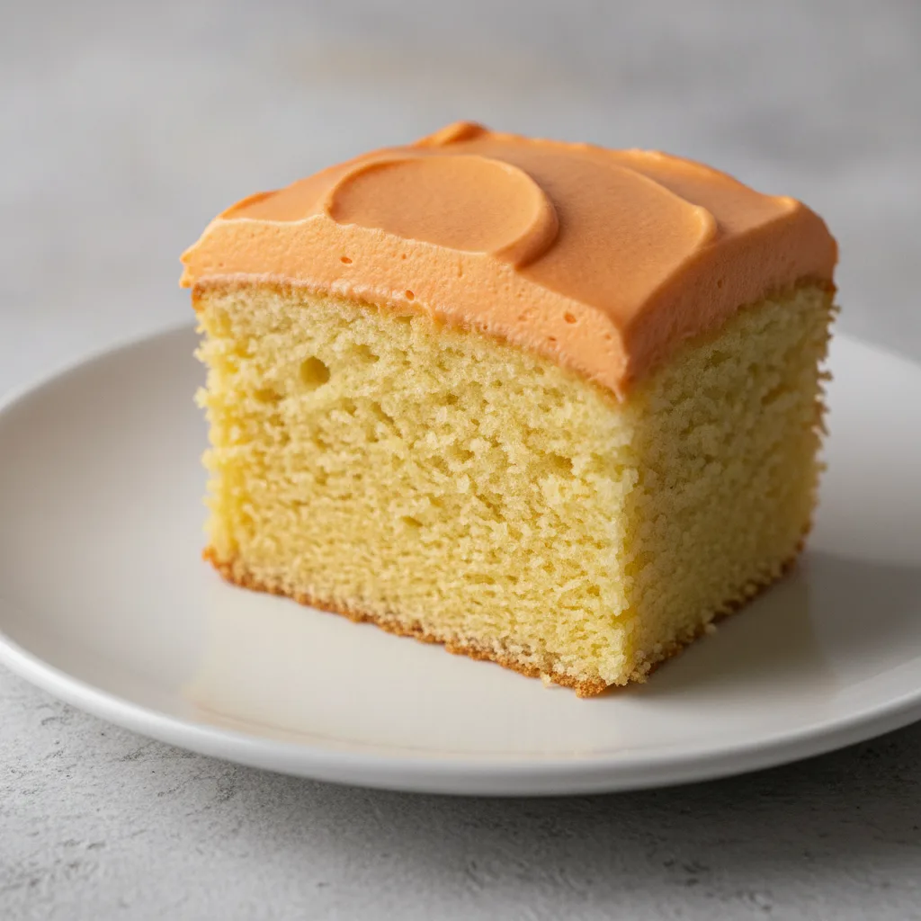 Yellow Cake with Orange Icing Yellow Cake with Orange Icing