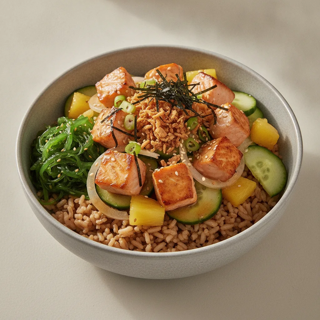 Yuzu Ponzu Salmon Bowl (Regular) — Brown Rice