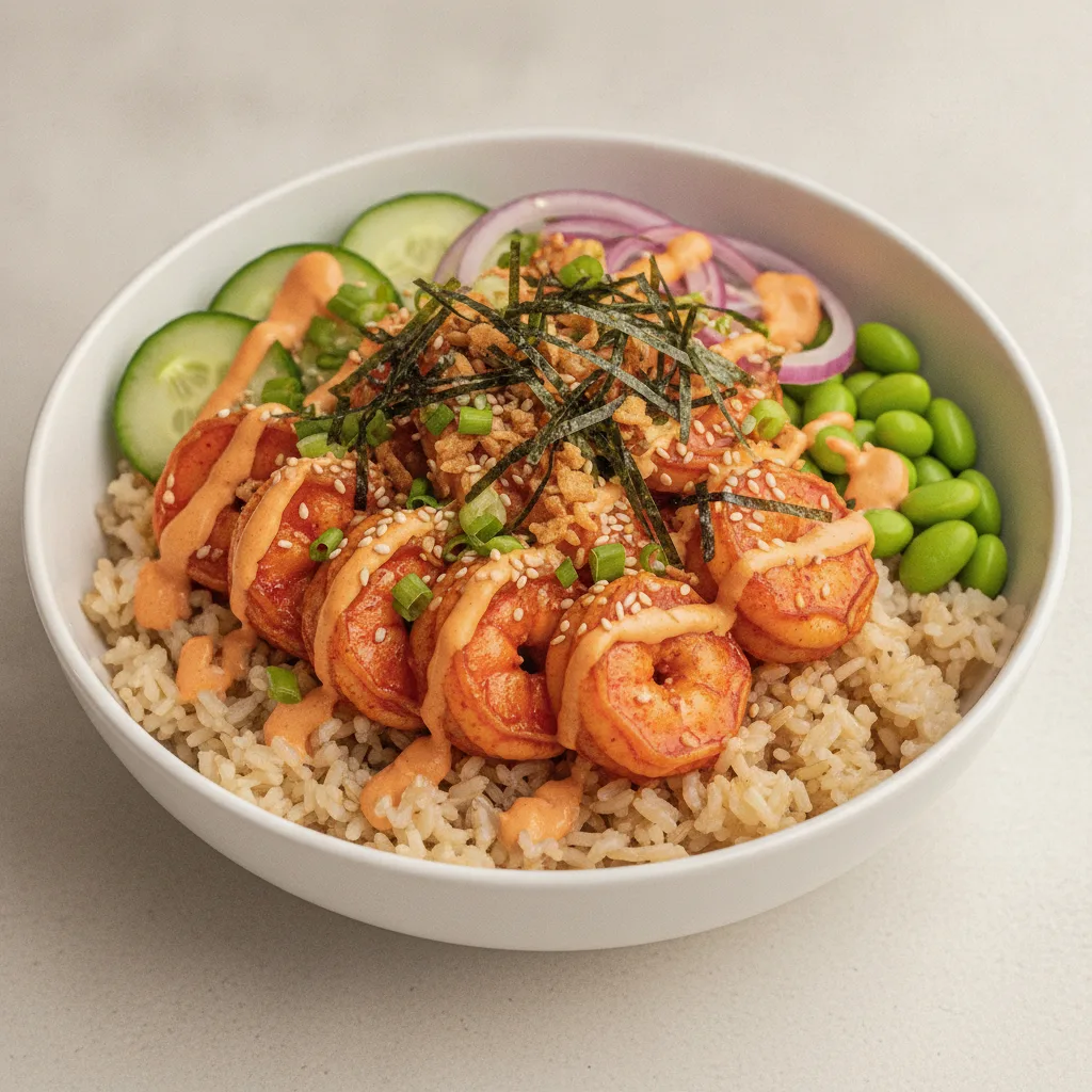 Gluten Free Spicy Shrimp Bowl (Regular) — Brown Rice