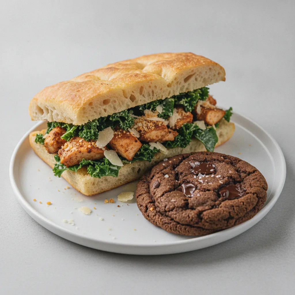 Chicken Caesar Sando and Cookie Chicken Caesar Sando and Cookie