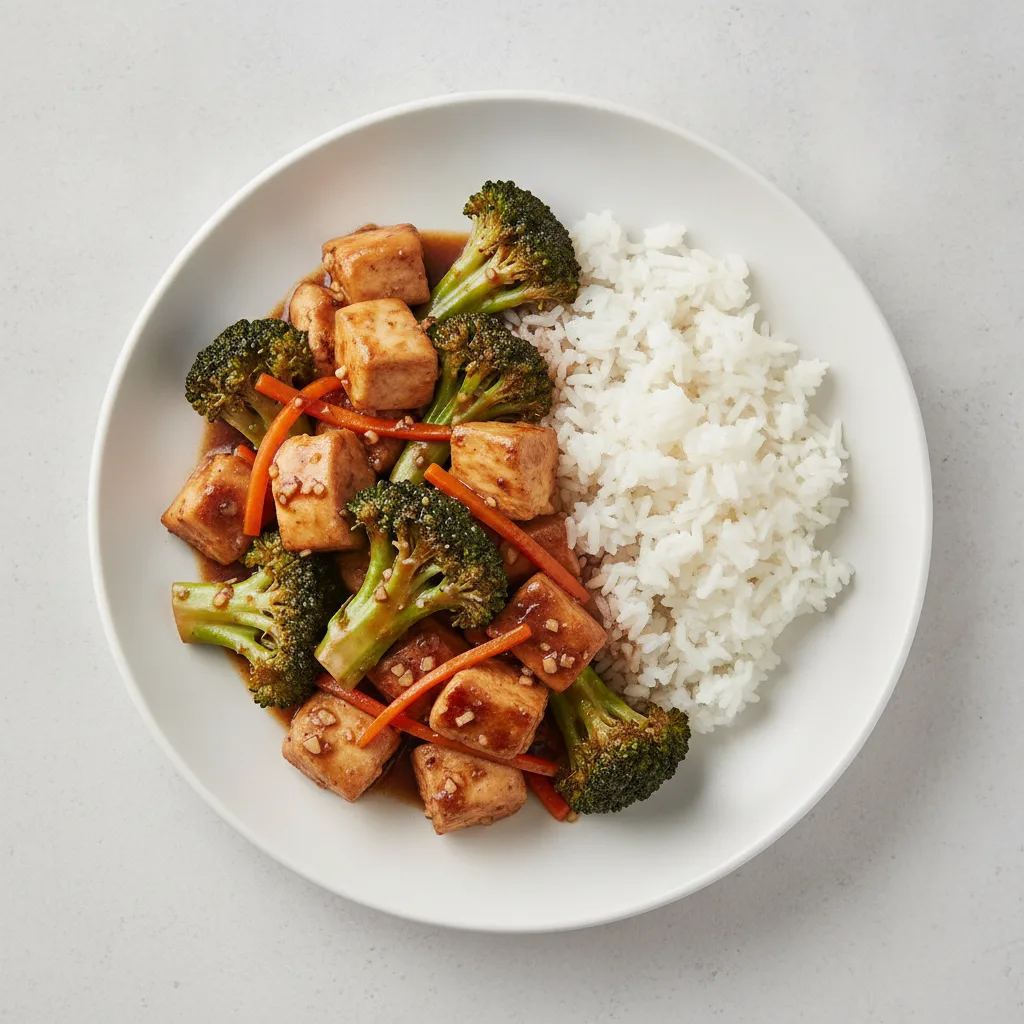 Mandarin Broccoli with Chicken and White Rice Mandarin Broccoli with Chicken and White Rice