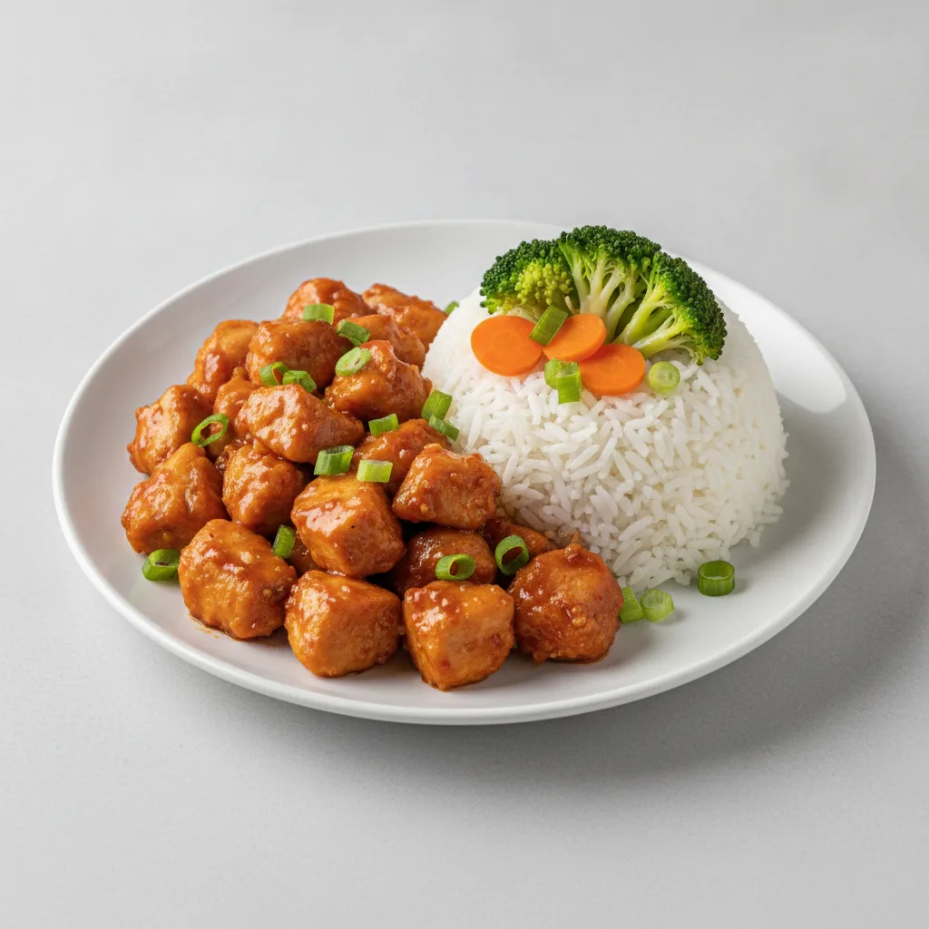 Szechuan Chicken with White Rice Szechuan Chicken with White Rice