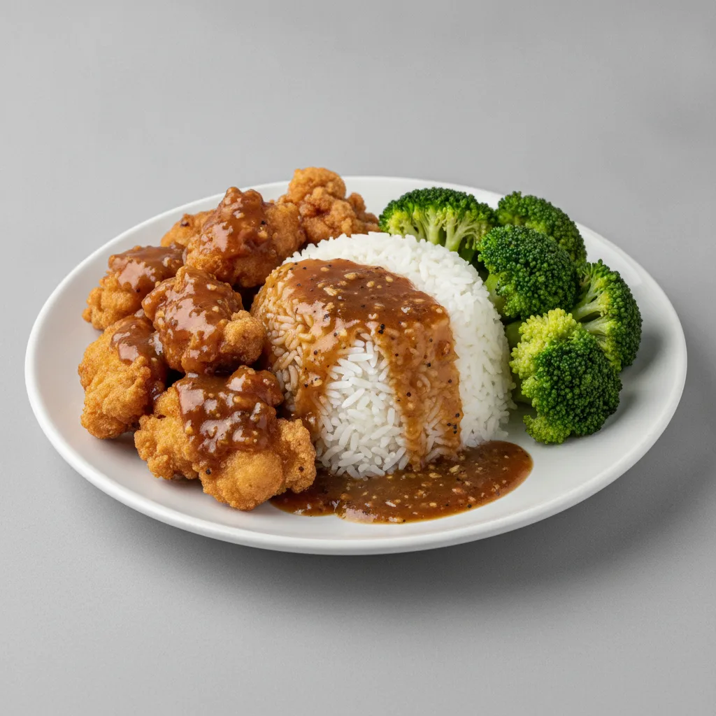 General Tso Chicken with White Rice General Tso Chicken with White Rice