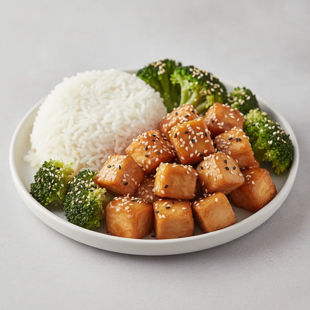 Sesame Chicken with White Rice Sesame Chicken with White Rice