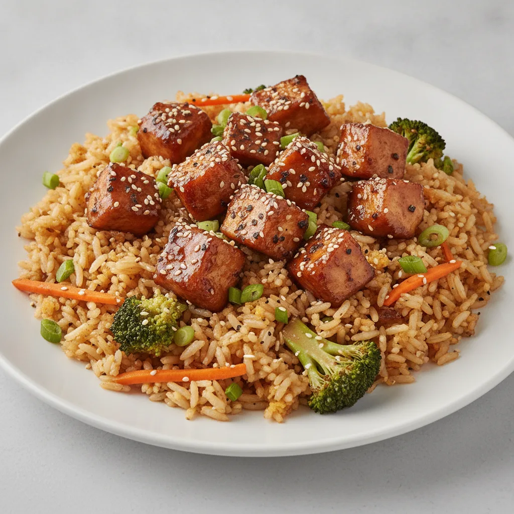 Mongolian Chicken with Fried Rice Mongolian Chicken with Fried Rice