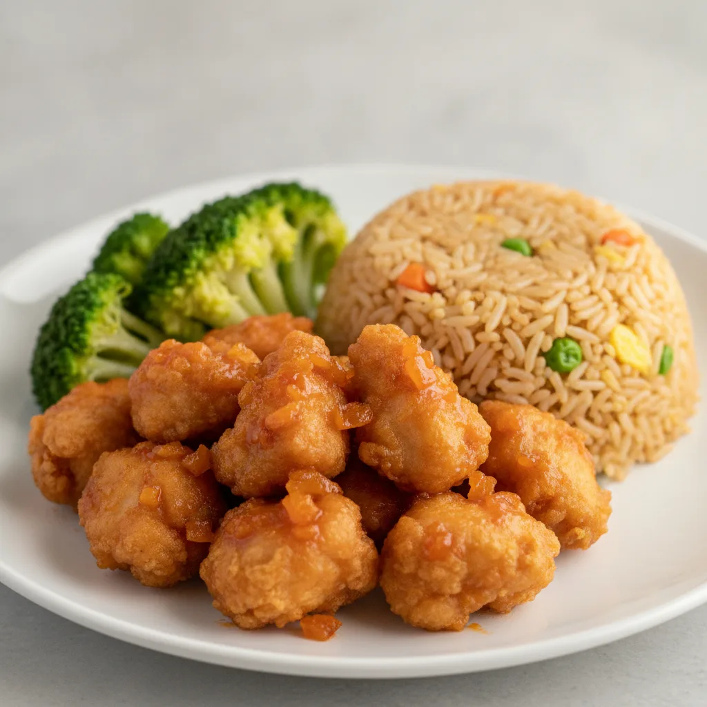 Orange Peel Chicken with Fried Rice Orange Peel Chicken with Fried Rice