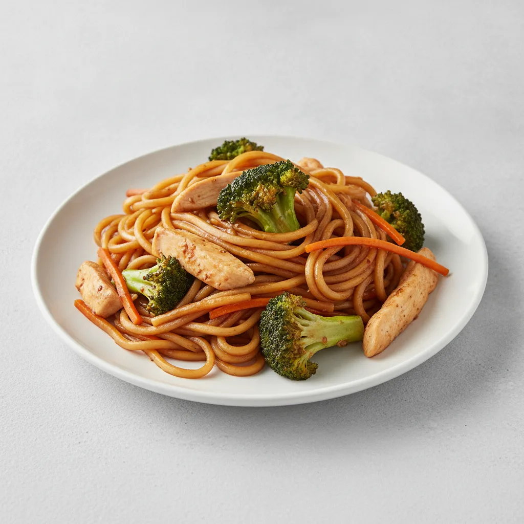 Mandarin Broccoli with Chicken and Lo Mein Mandarin Broccoli with Chicken and Lo Mein