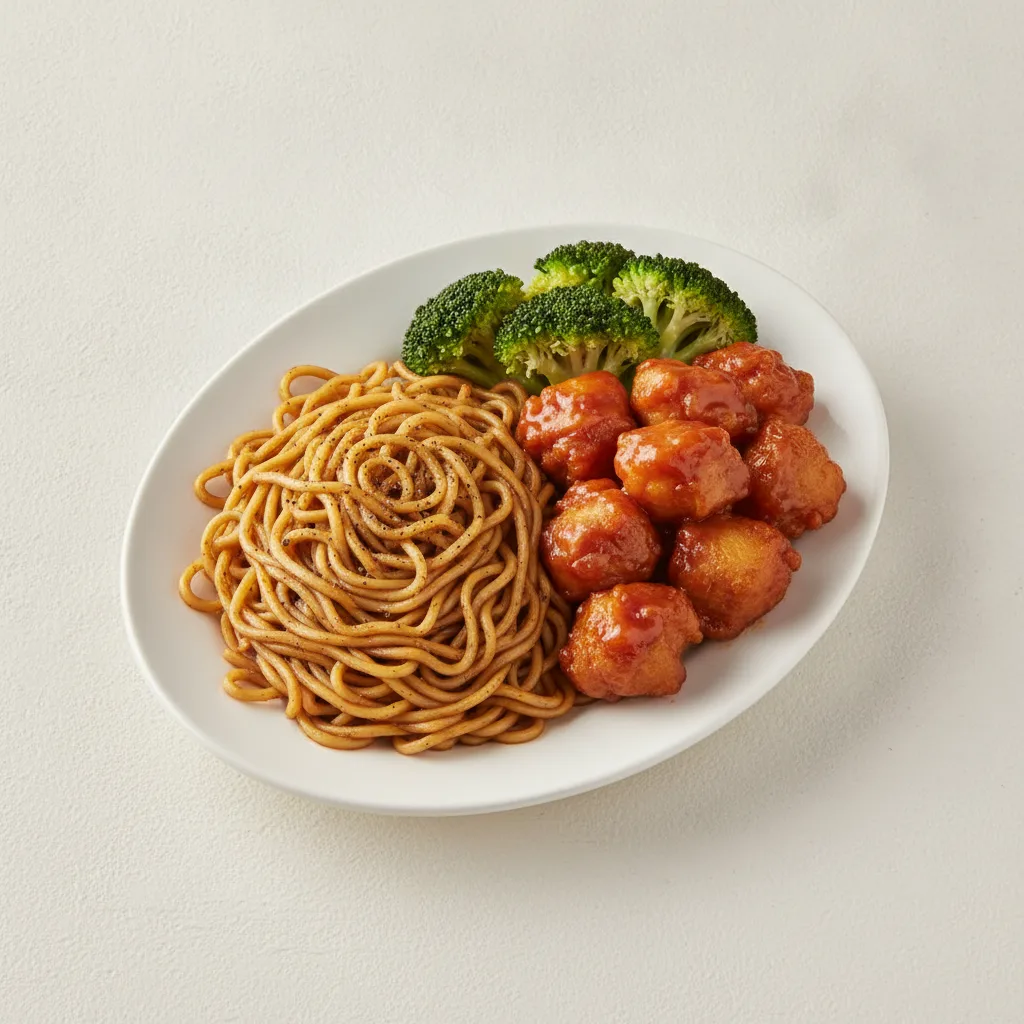 General Tso Chicken with Lo Mein General Tso Chicken with Lo Mein