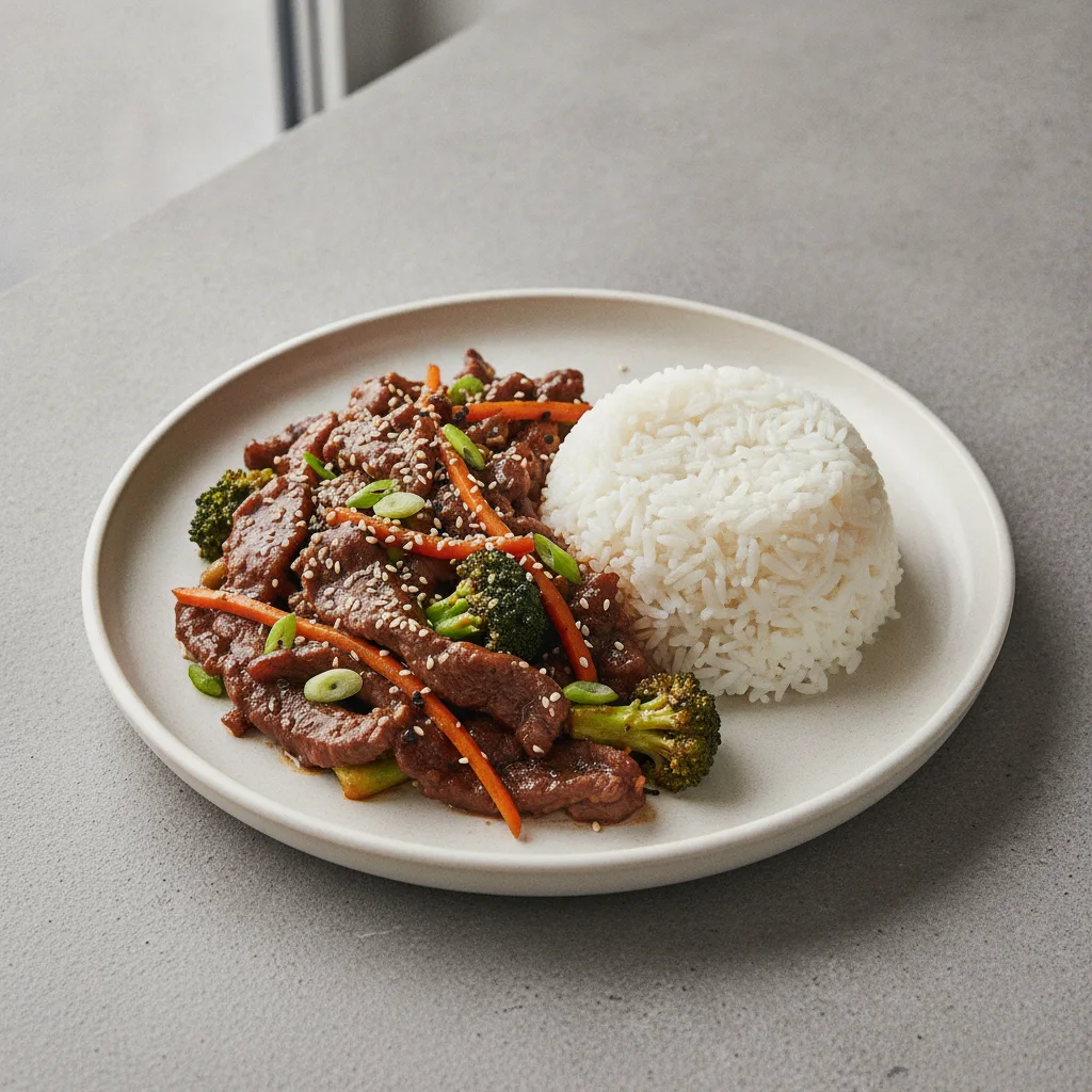 Mongolian Beef with White Rice Mongolian Beef with White Rice