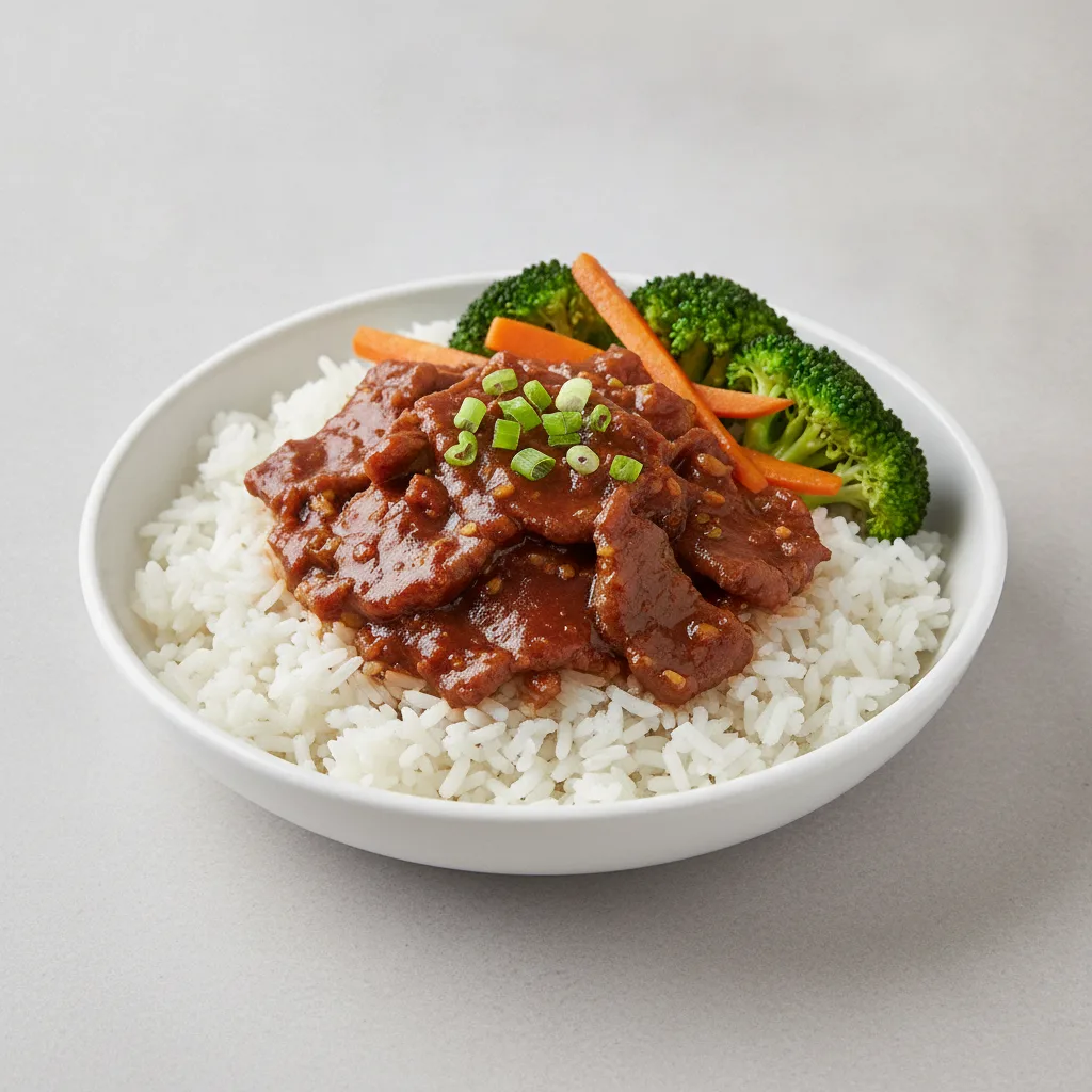 Szechuan Beef with White Rice Szechuan Beef with White Rice