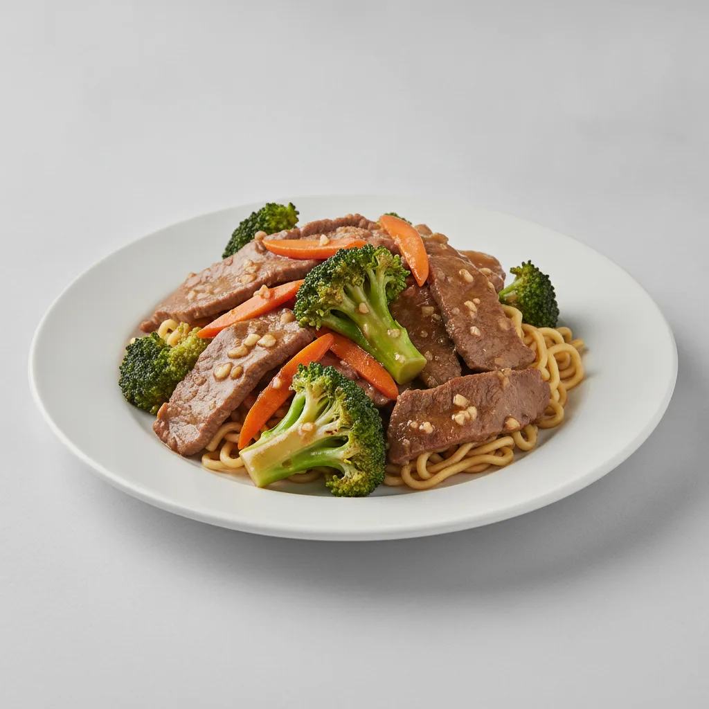 Mandarin Broccoli with Beef and Lo Mein Mandarin Broccoli with Beef and Lo Mein