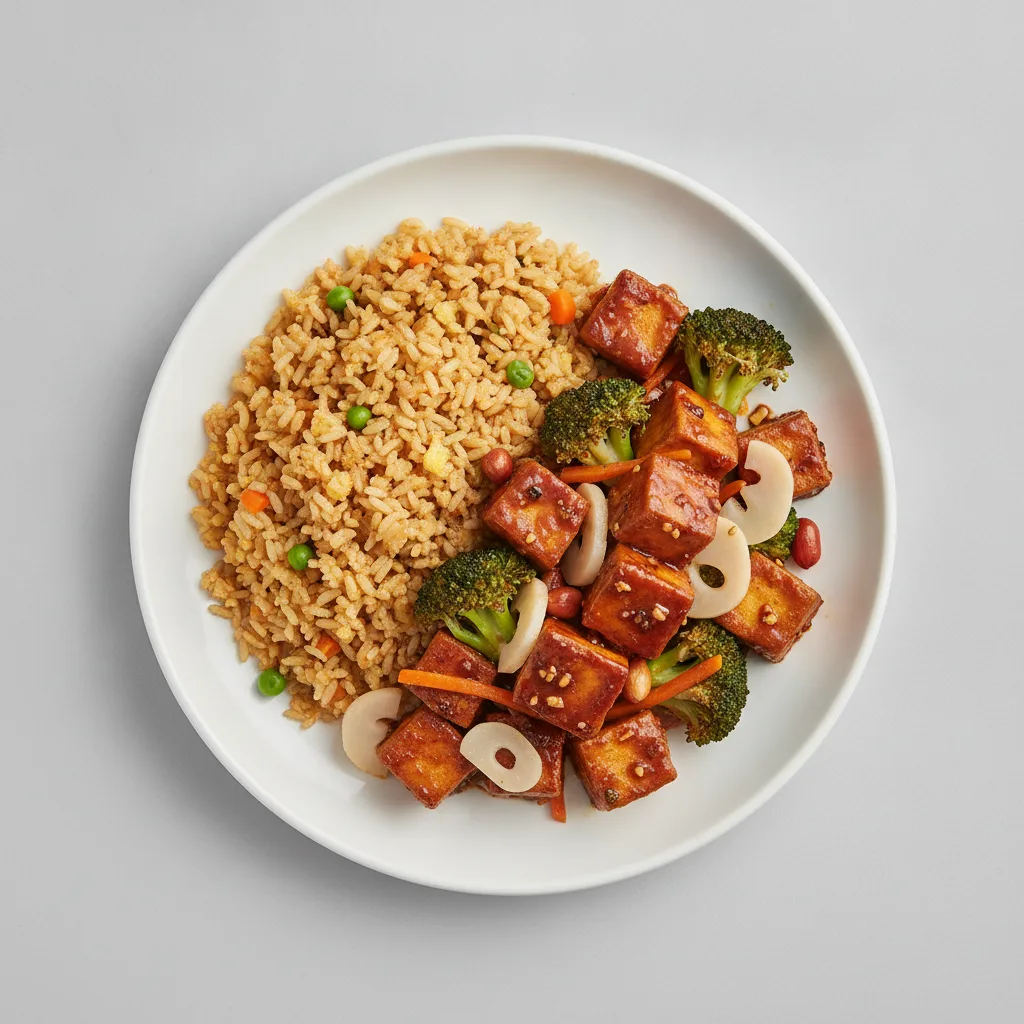 Kung Pao Tofu with Fried Rice Kung Pao Tofu with Fried Rice