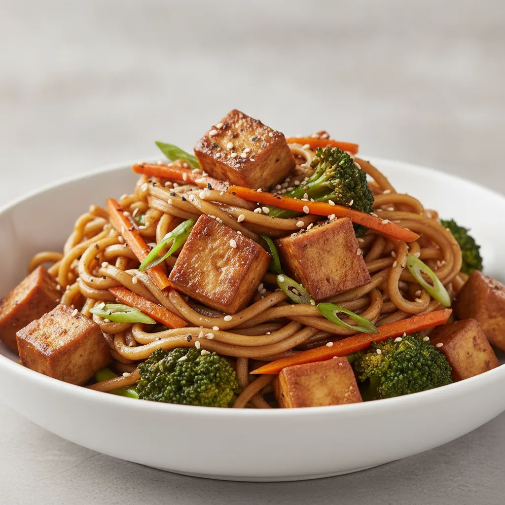 Mongolian Tofu with Lo Mein Mongolian Tofu with Lo Mein