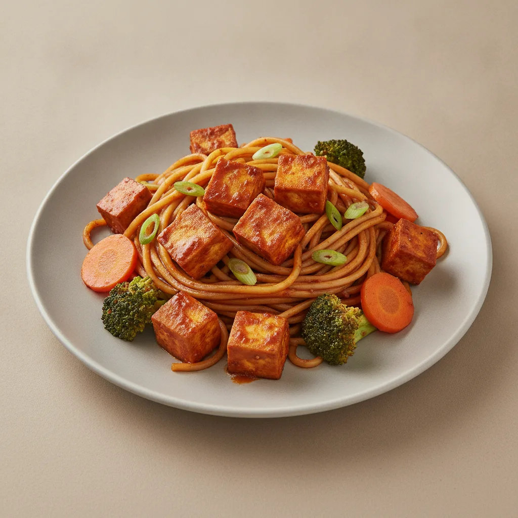 Szechuan Tofu with Lo Mein Szechuan Tofu with Lo Mein