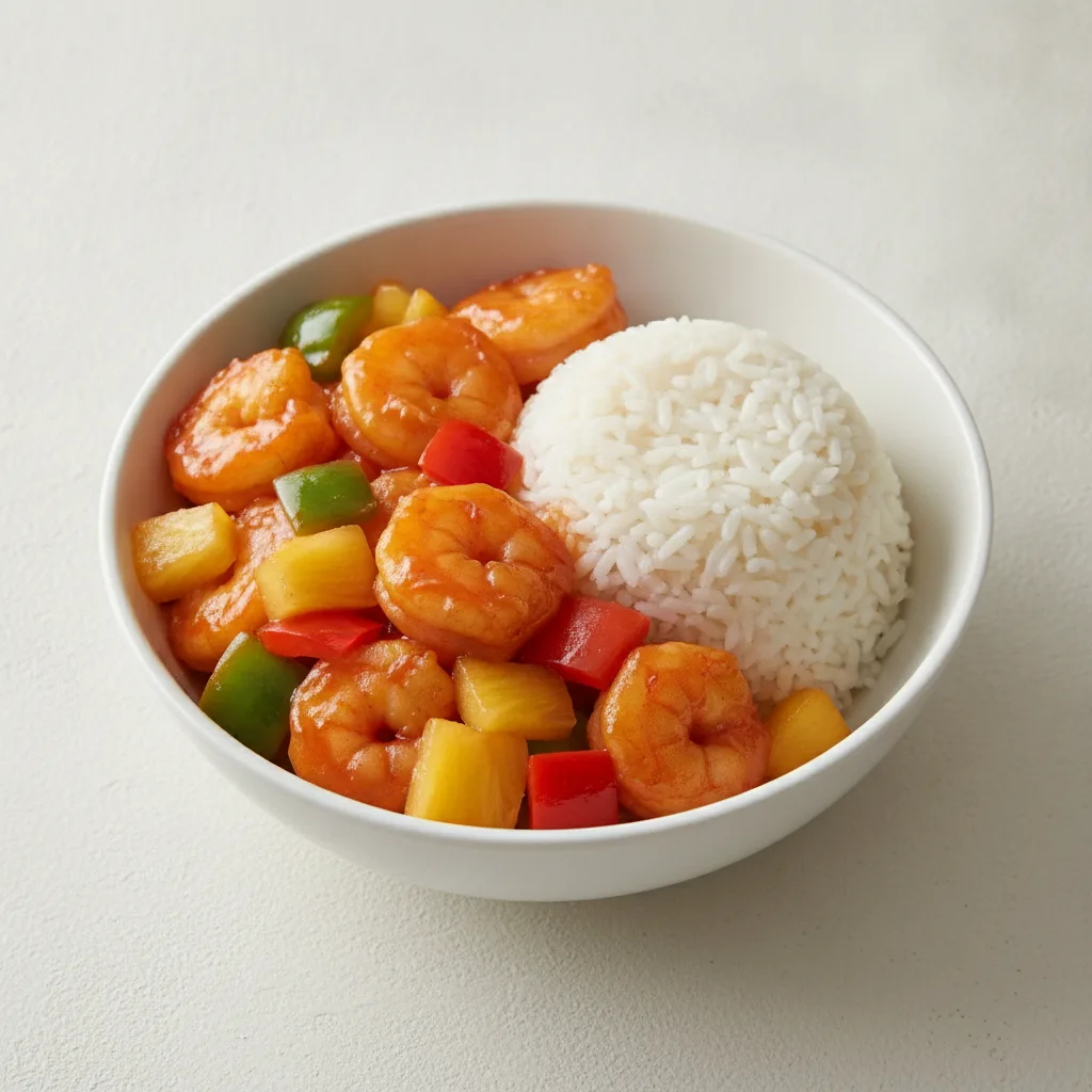 Sweet and Sour Shrimp with White Rice Sweet and Sour Shrimp with White Rice