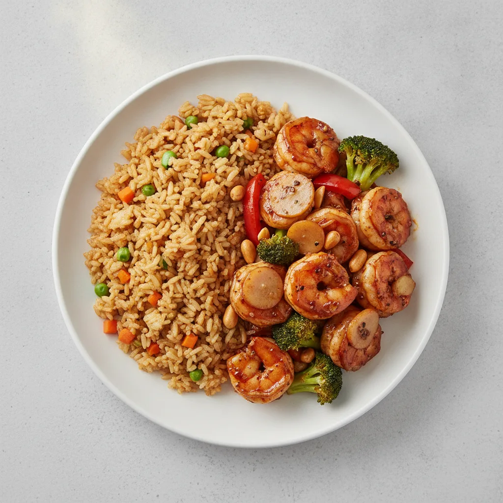 Kung Pao Shrimp with Fried Rice Kung Pao Shrimp with Fried Rice