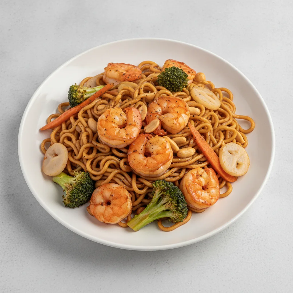 Kung Pao Shrimp with Lo Mein Kung Pao Shrimp with Lo Mein