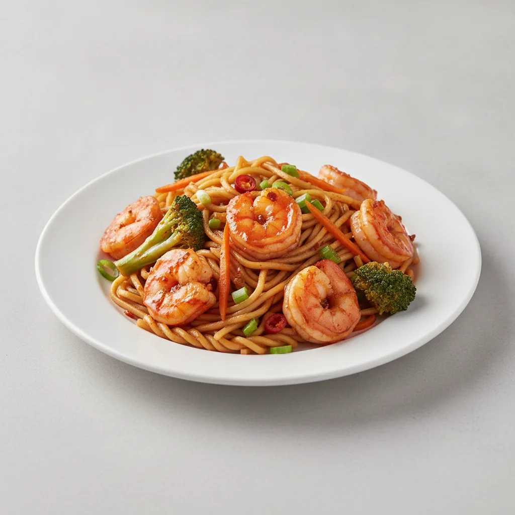 Szechuan Shrimp with Lo Mein Szechuan Shrimp with Lo Mein