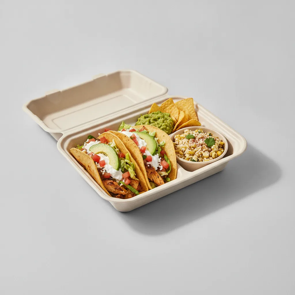Quesadilla Box — Chicken with Guacamole and Chips / Street Corn Salad Quesadilla Box — Chicken with Guacamole and Chips / Street Corn Salad