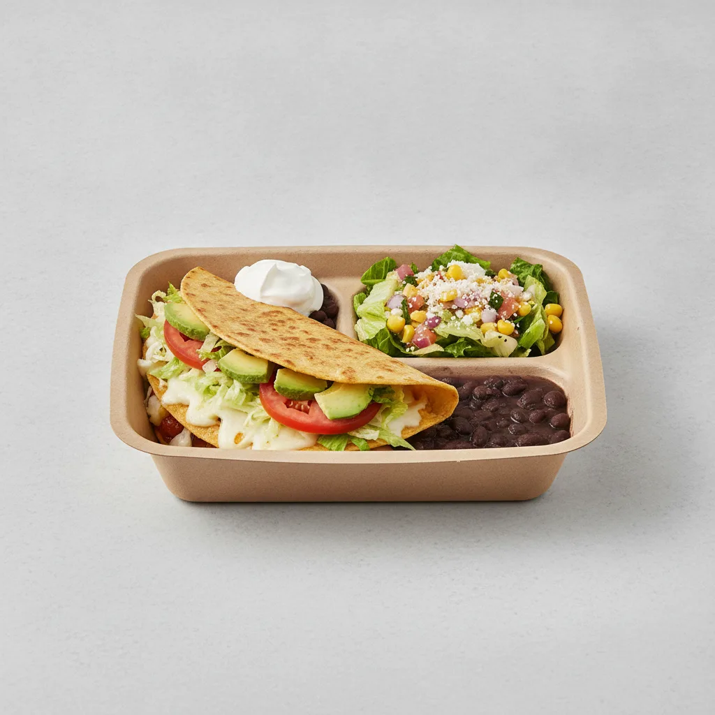 Quesadilla Box — Steak with Black Beans / Mexican Salad Quesadilla Box — Steak with Black Beans / Mexican Salad