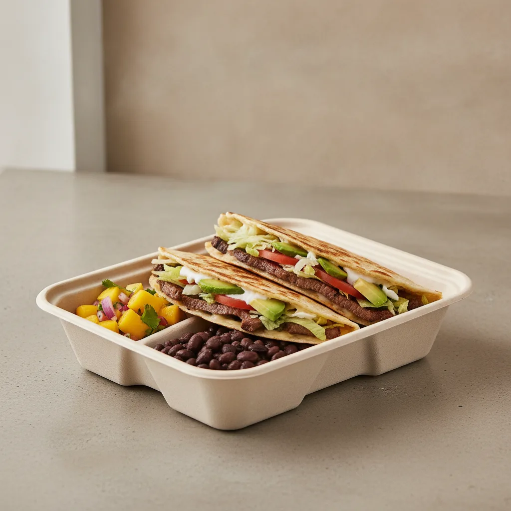 Quesadilla Box — Steak with Black Beans / Mango Salad Quesadilla Box — Steak with Black Beans / Mango Salad