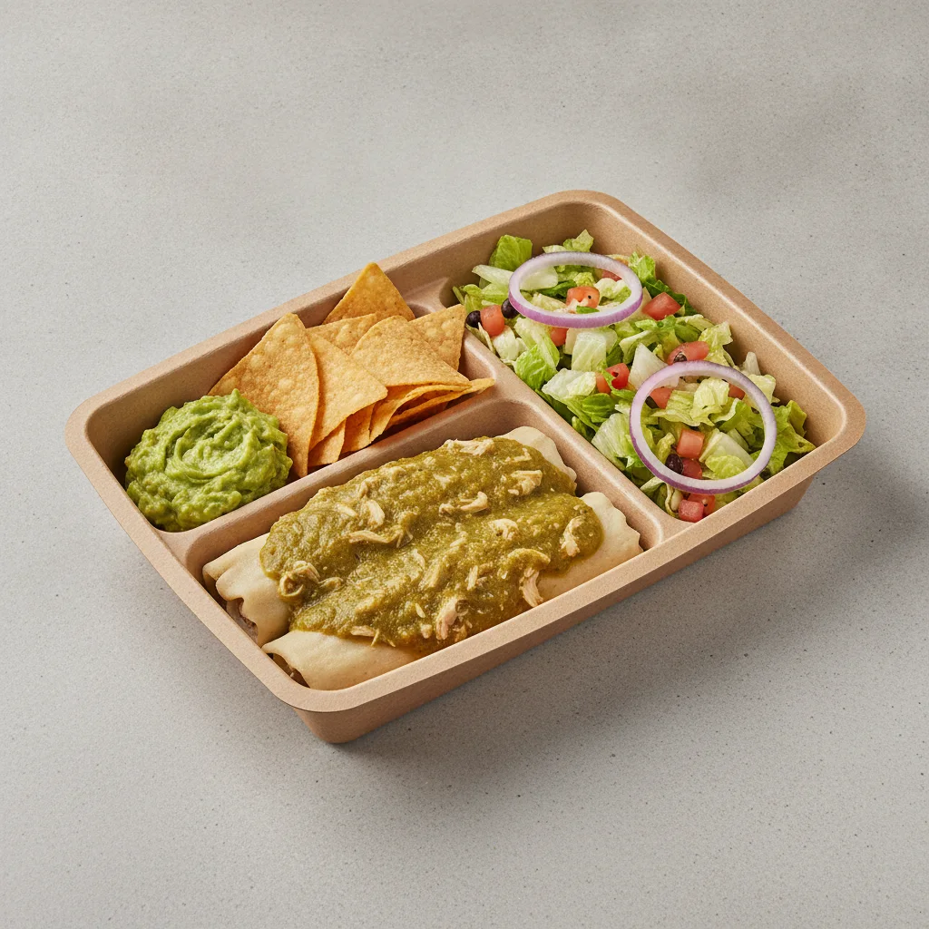 Tamales Box — Chicken Green Salsa with Guacamole and Chips / Mexican Salad Tamales Box — Chicken Green Salsa with Guacamole and Chips / Mexican Salad