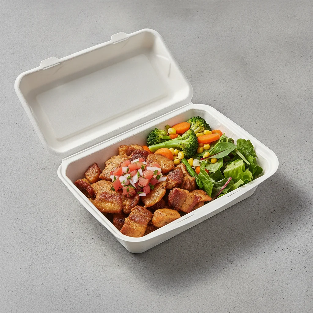Carnitas Boxed Lunch with Steamed Mix Veggies / Green Salad Carnitas Boxed Lunch with Steamed Mix Veggies / Green Salad